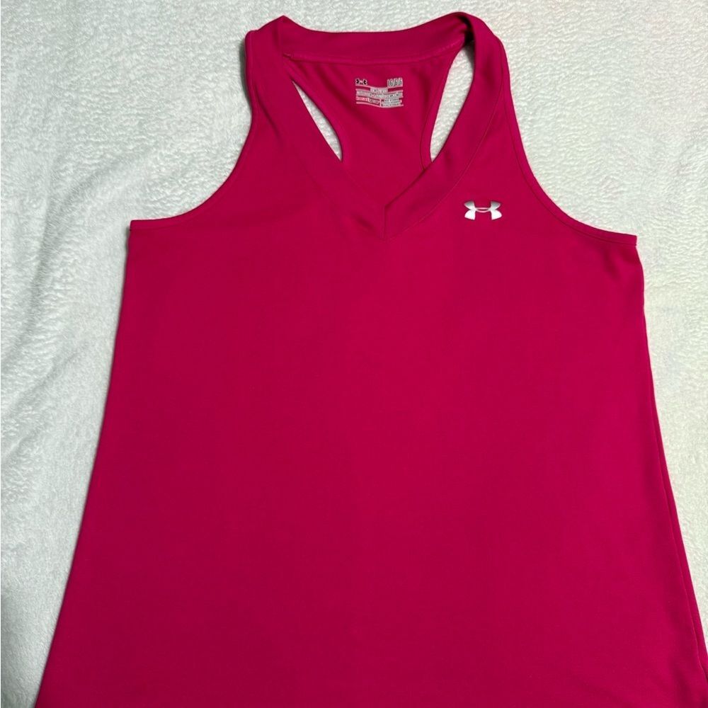 Under Armour Pink Racerback Tank Top Moisture-Wicking